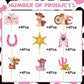 Wxiben My First Rodeo Decorations Girls - 36Pcs First Rodeo Birthday Decorations Girl Western Cowgirl 1St Birthday Party Cupcake