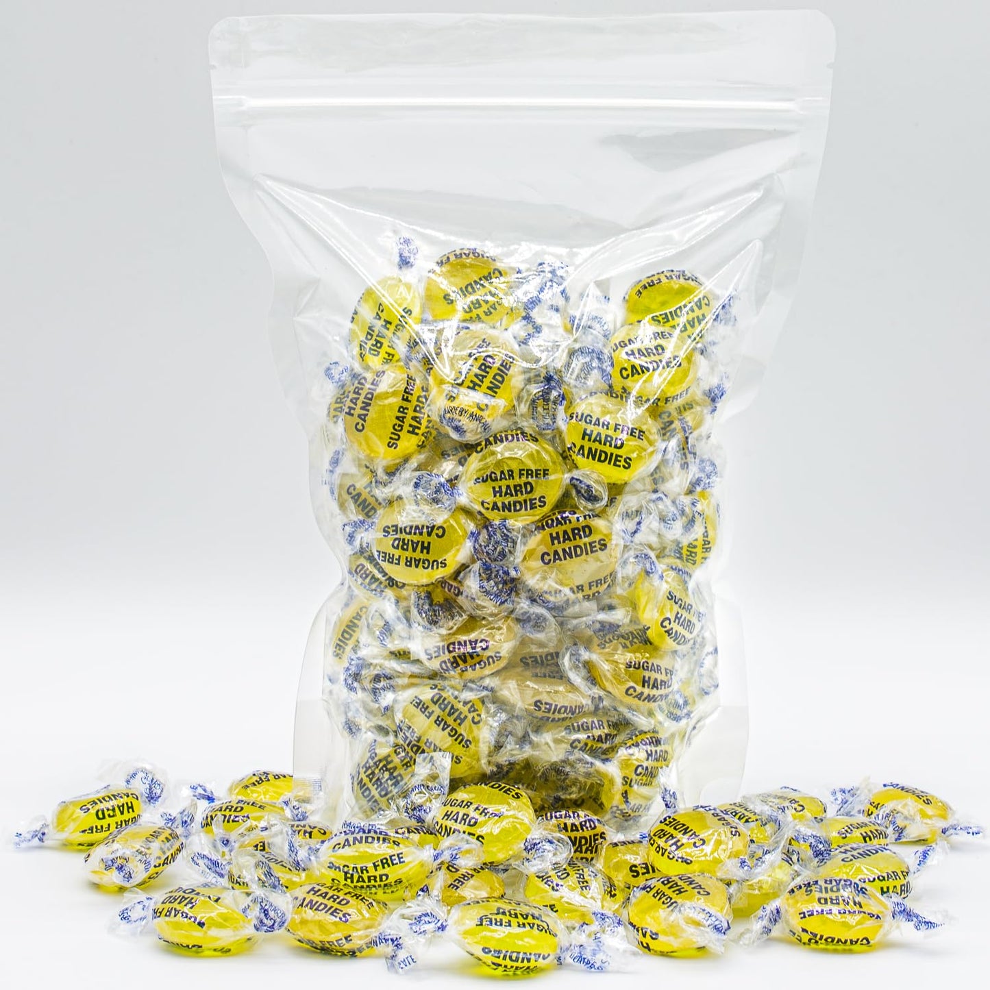 Sugar Free Lemon Drops Hard Candy 8 Oz – Keto Snacks For Diabetics, Low Carb, Individually Wrapped