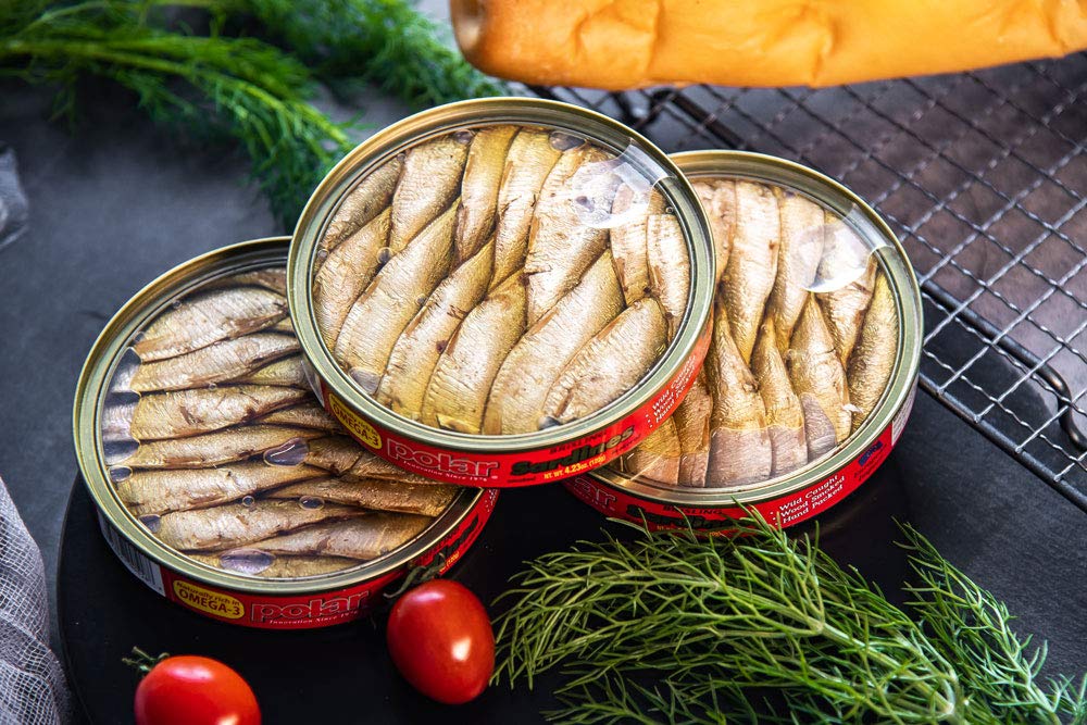 MW Polar Sardines, Smoked in Olive Oil, 4.23 Oz, Pack of 12