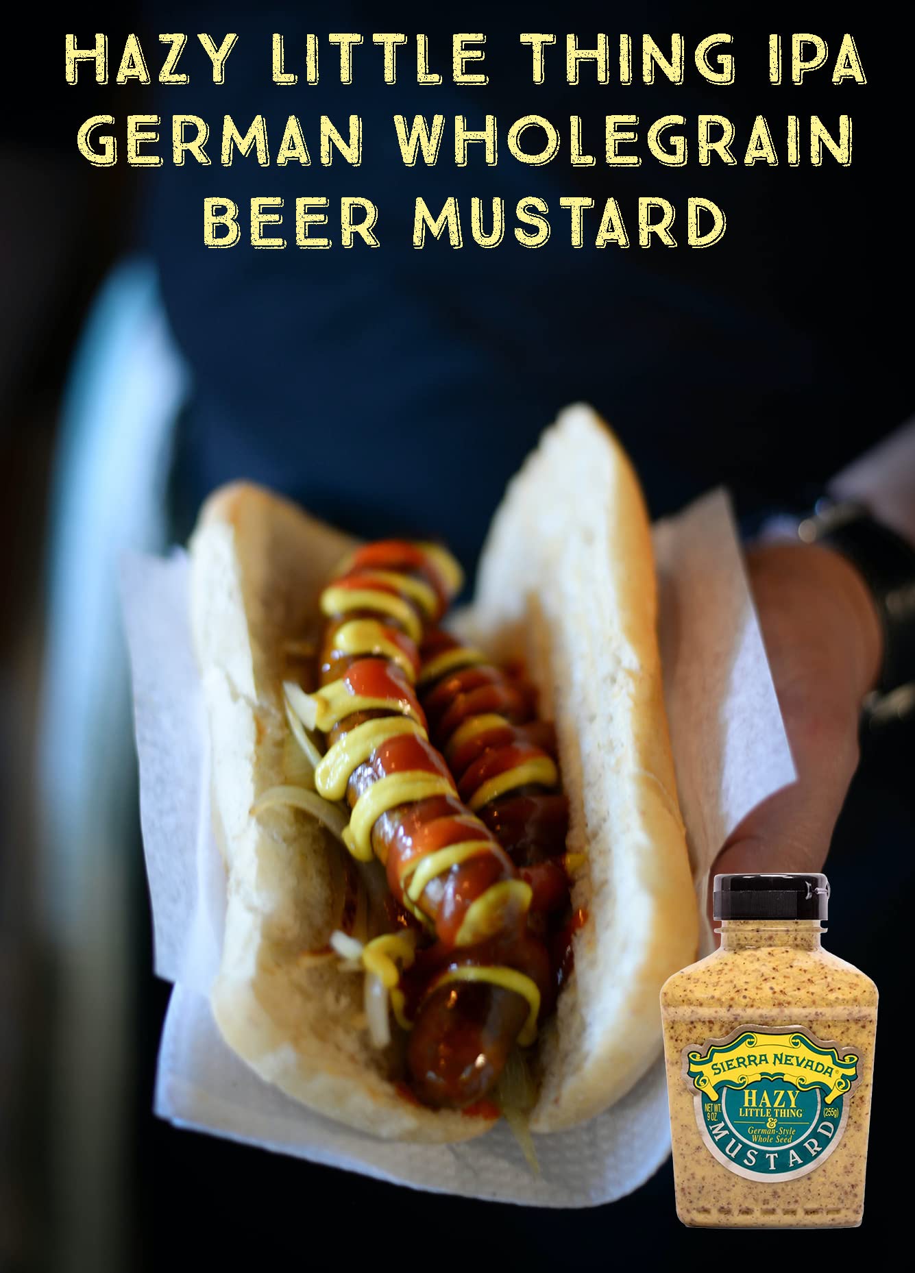Sierra Nevada Mustard Hazy Little Thing & German-Style Whole Seed, 9 Oz Squeeze Bottle - Pack of 6, 16.4 x 13.9 x 16.