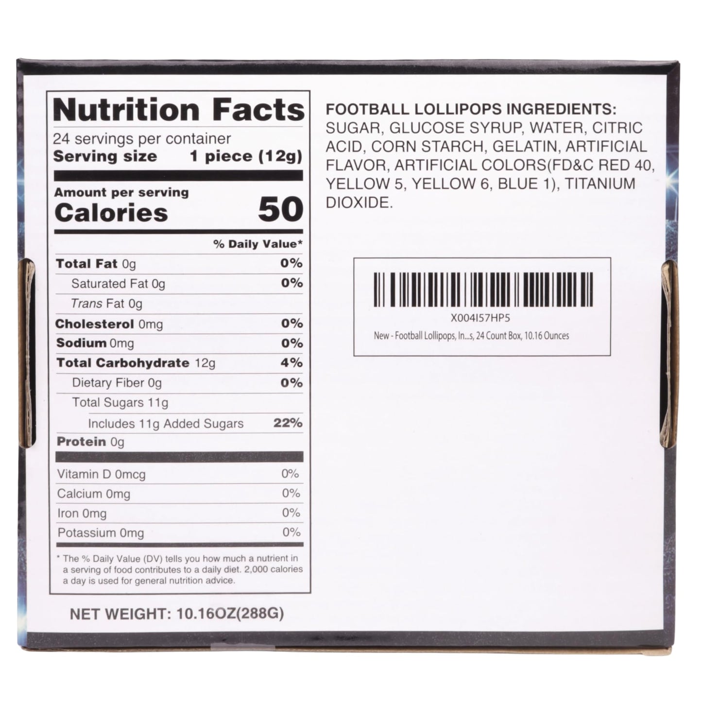 Football Lollipops  Individually Wrapped Sports Suckers  Fruit Flavored  Team Party Favors  24 Count Box  10.16 Ounces