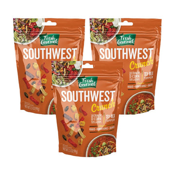 Fresh Gourmet Savory Southwest Crunch Tex-Mex Topper - 3.5oz (Pack of 3)