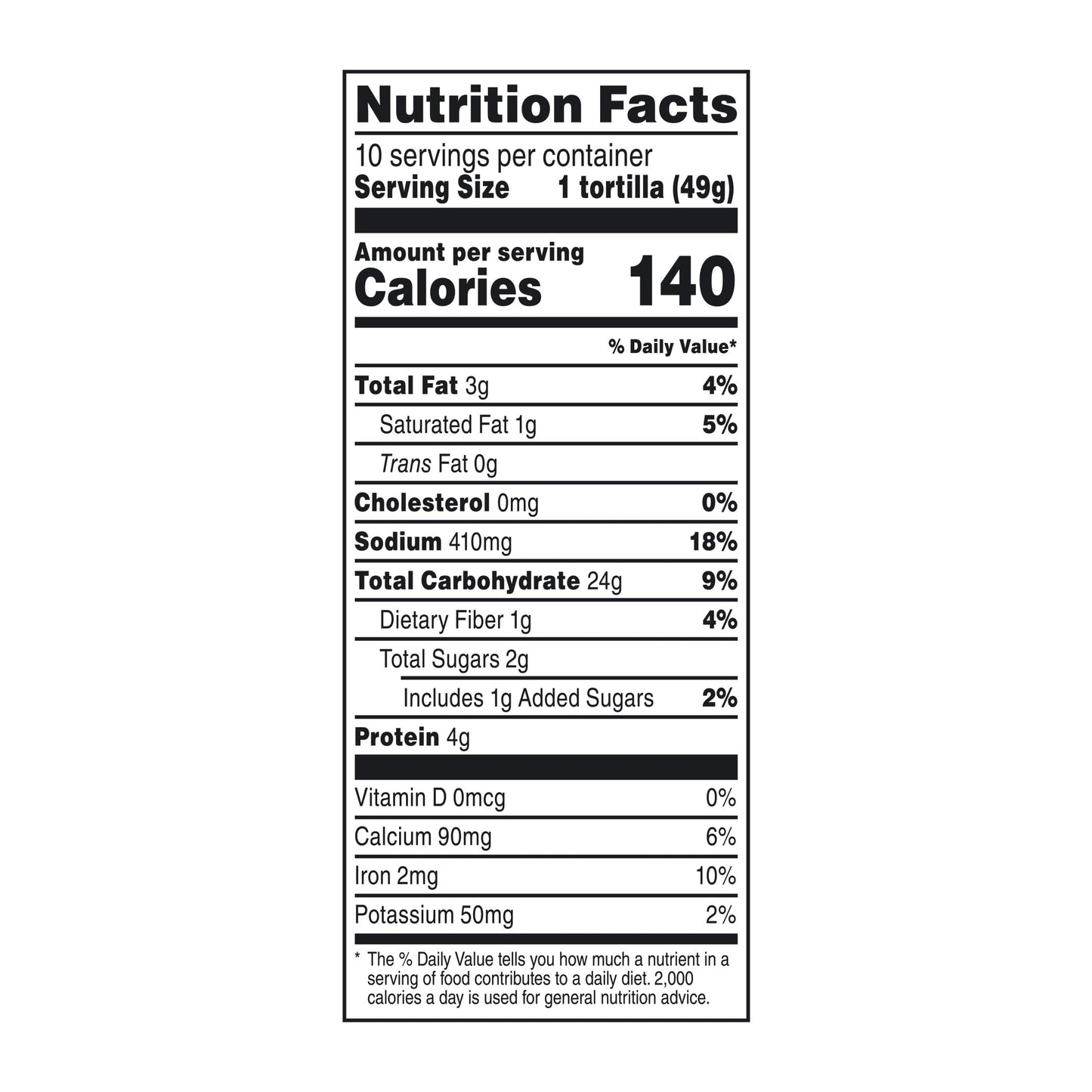 Mission Soft Taco Flour Tortillas, Medium Size, 10 Count, Trans Fat Free