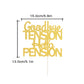 Goodbye Tension Hello Pension Cake Topper,Double Sided Gold Glitter Happy Retirement Party Decorations Leaving Party Sign