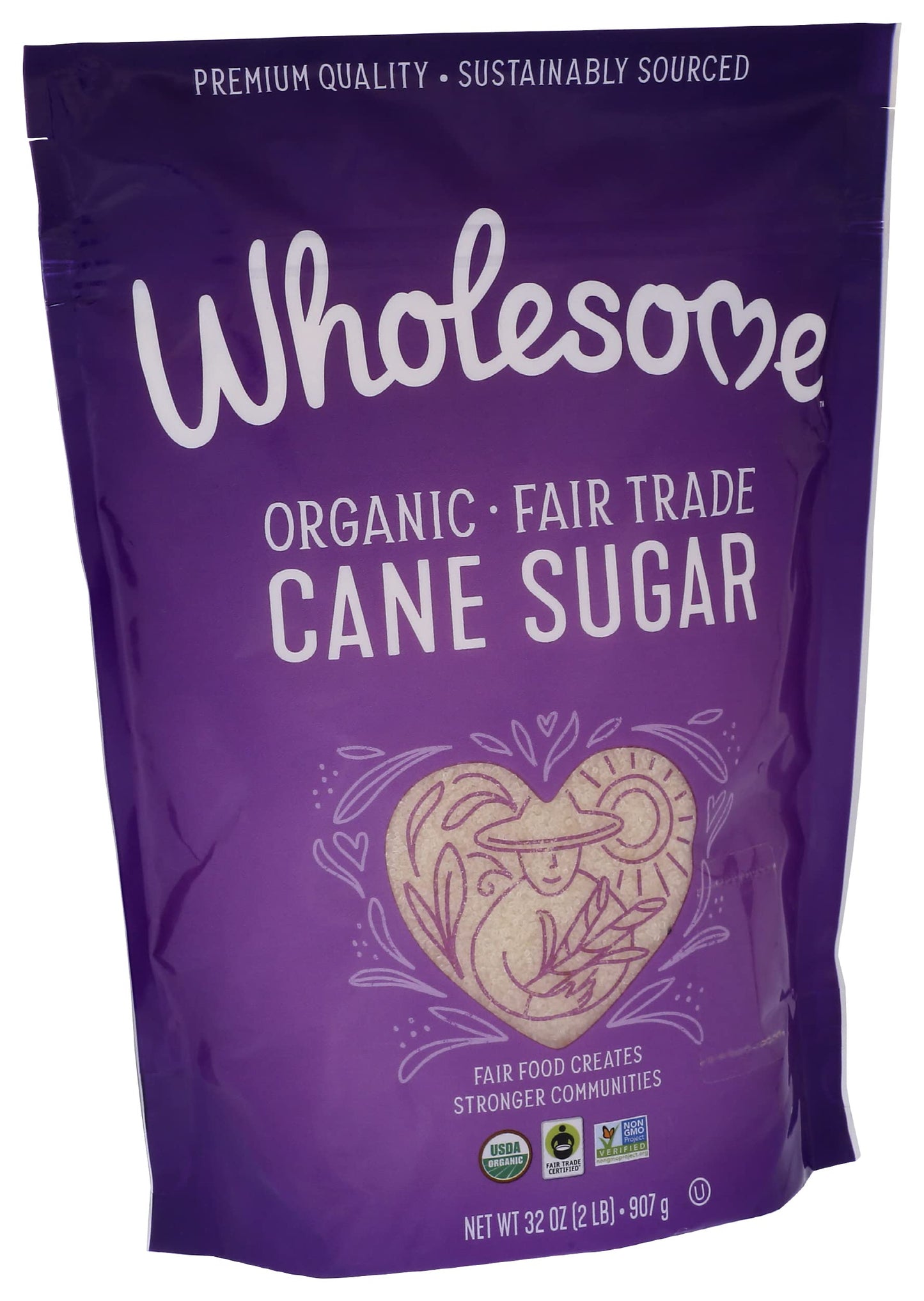Wholesome Sweeteners, Organic Sugar, Cane, 2 Lb
