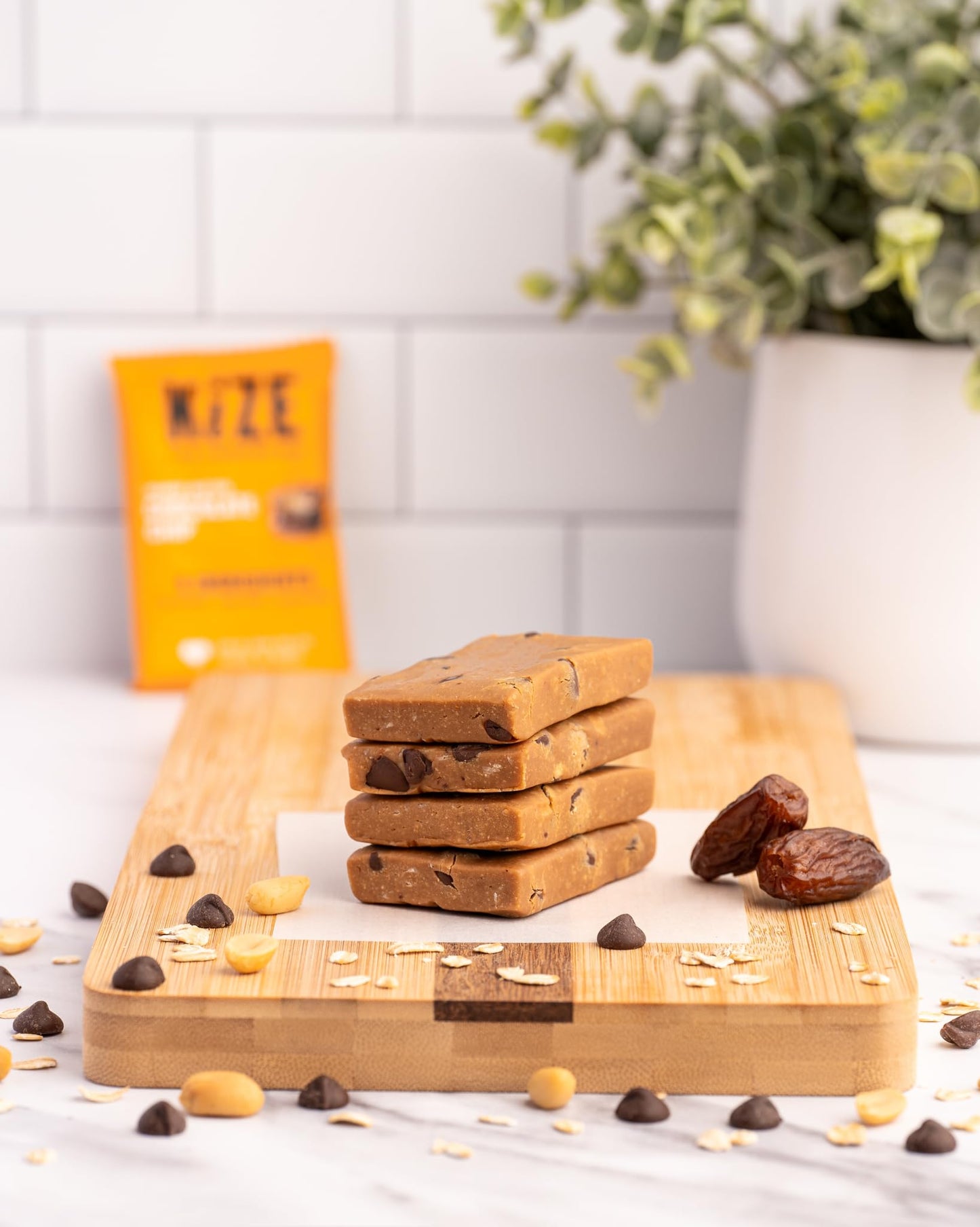 Kize Energy Bar, Peanut Butter Chocolate Chip, 6 Ingredients, 9G Protein, Clean & Simple Real Food, Gluten Free, Non-Gmo, Dairy