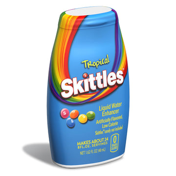 SINGLES TO GO! Skittles Singles To Go Liquid Water Enhancer, 1.62 Fl Oz, Low Calorie, Zero Sugar Drink Mix, Tropical Flavor