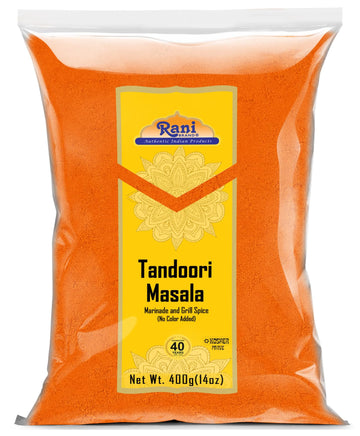 Rani Tandoori Masala (Natural, No Colors Added) Indian 11-Spice Blend 14Oz (400G) ~ Salt Free | Vegan | Gluten Friendly | Non-Gm