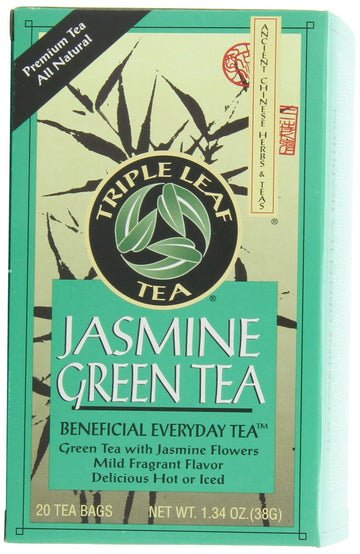 Triple Leaf Tea, Jasmine Green Tea, 20 Tea Bags (Pack of 6)