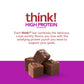 think! Protein Bars, High Protein Snacks, Gluten Free, Kosher Friendly, Chocolate Fudge, Nutrition Bars, 2.1 Oz per Bar, 10 Coun
