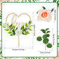 Juexica Wedding Cake Topper Set, Rustic Heart Shaped, 7x3, Wood, White/Champagne/Green, Includes 6 Pcs for Bridal Shower/Engagement