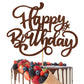 Crseniny Happy Birthday Cake Topper,Brown Glitter Birthday Sign Cake Decorations,Anniversary Party/Birthday Party Decoration Sup