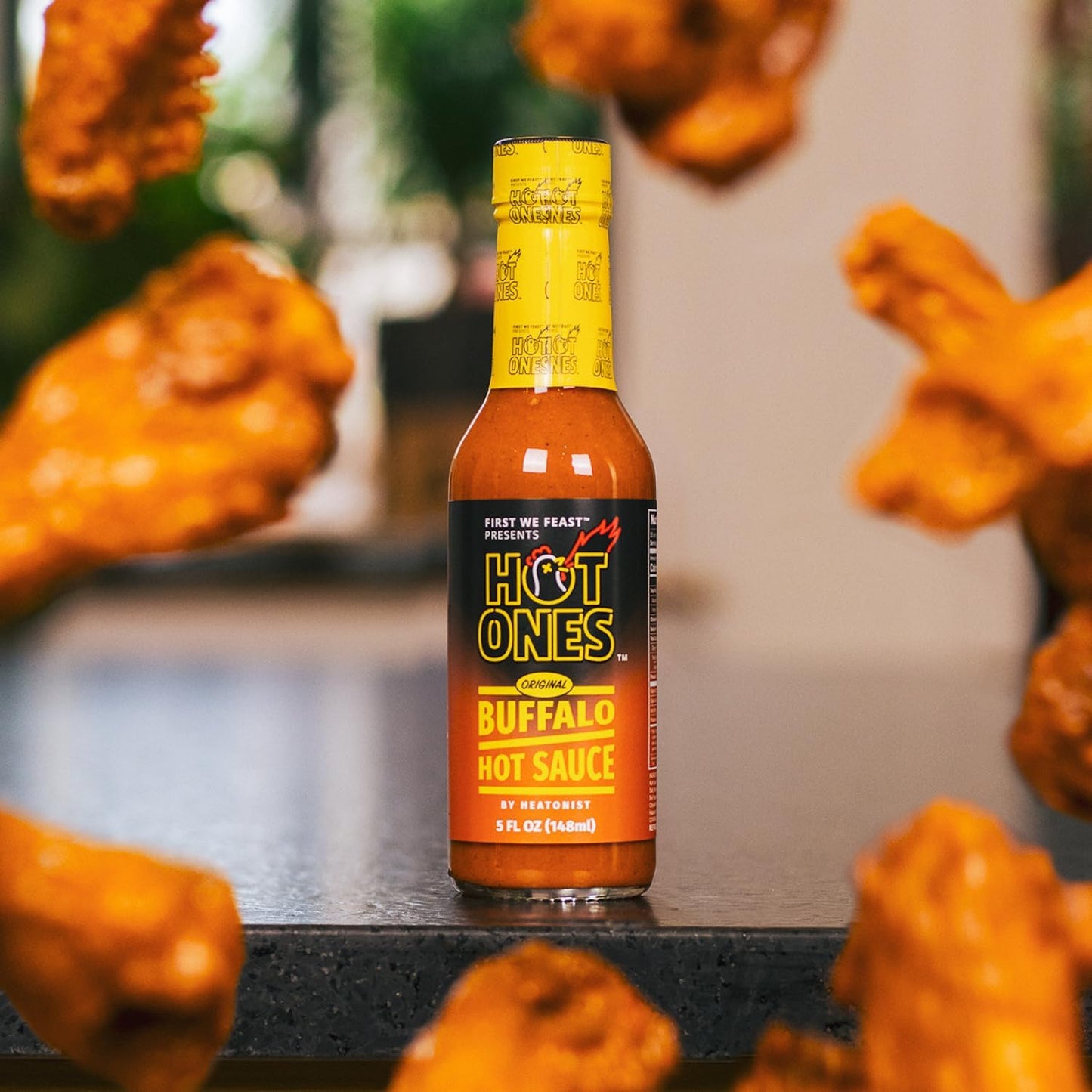 HOT ONES Buffalo Sauce, Mild Hot Sauce with Cayenne Pepper, 5 fl oz Bottle