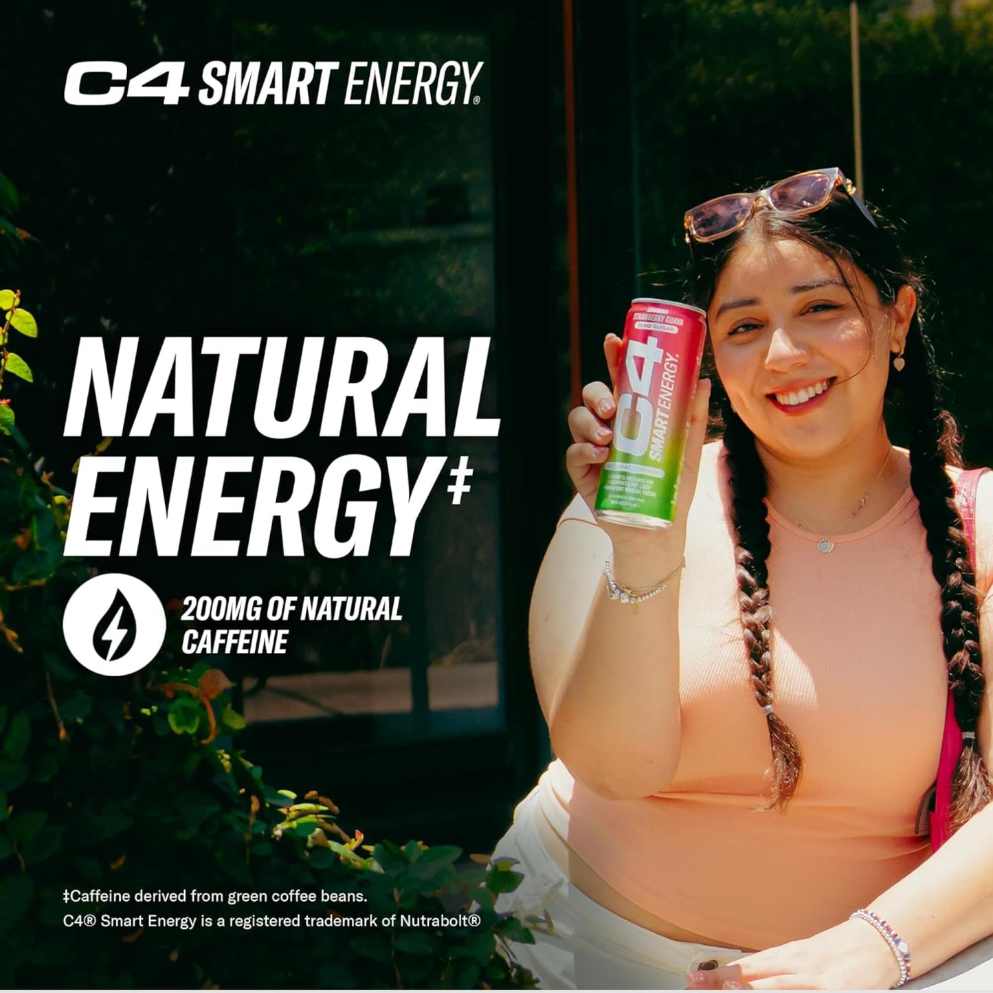 Cellucor C4 Smart Energy Drink - Boost Focus & Energy, 200mg Caffeine, Blue Raspberry, 12 Fl Oz (Pack of 12)