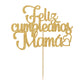 COSIBOA Cake Topper, Gold Glitter, Best Mom Ever, Happy Birthday, FT-0012