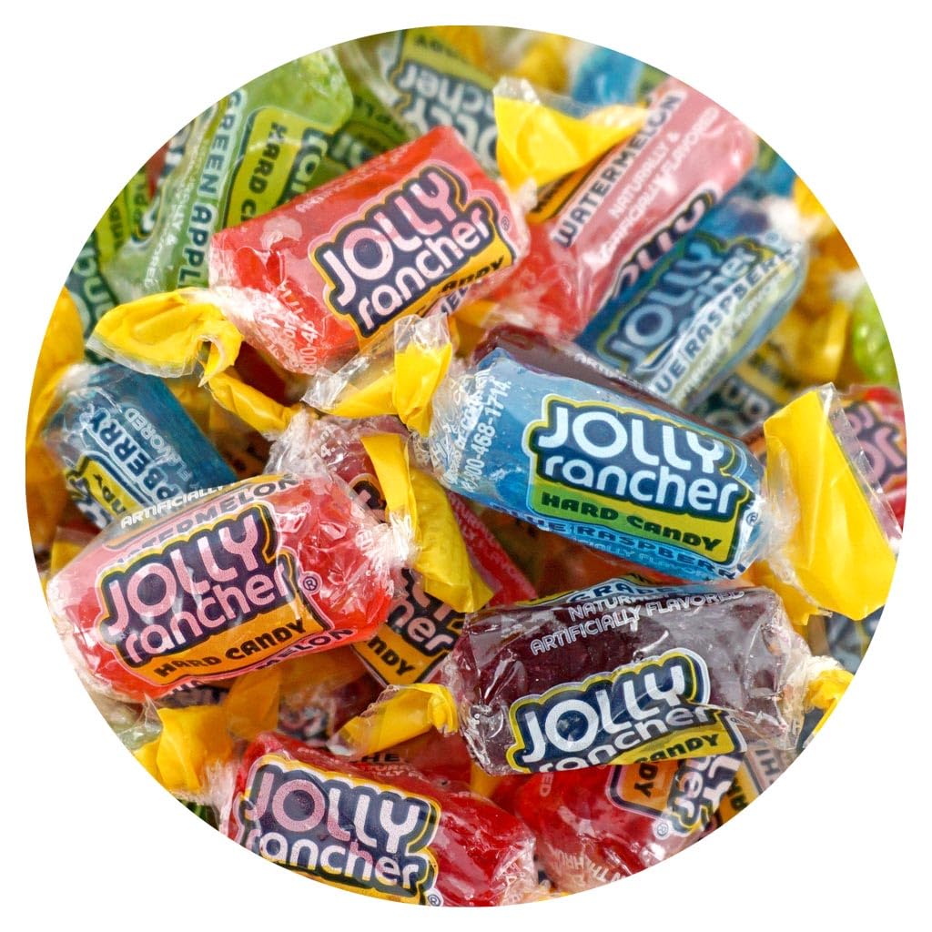 Jolly Ranchers Assorted Fruit Flavored Candy, 2Lb Bulk Bag (Approx 150 Pieces), Individually Wrapped Hard Candy, The Hampton Pop