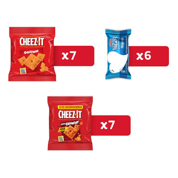 Kelloggs Cheez-It & Rice Krispies Treats, Lunch Snacks, Mega Variety Pack, 18.68oz Box (20 Count)