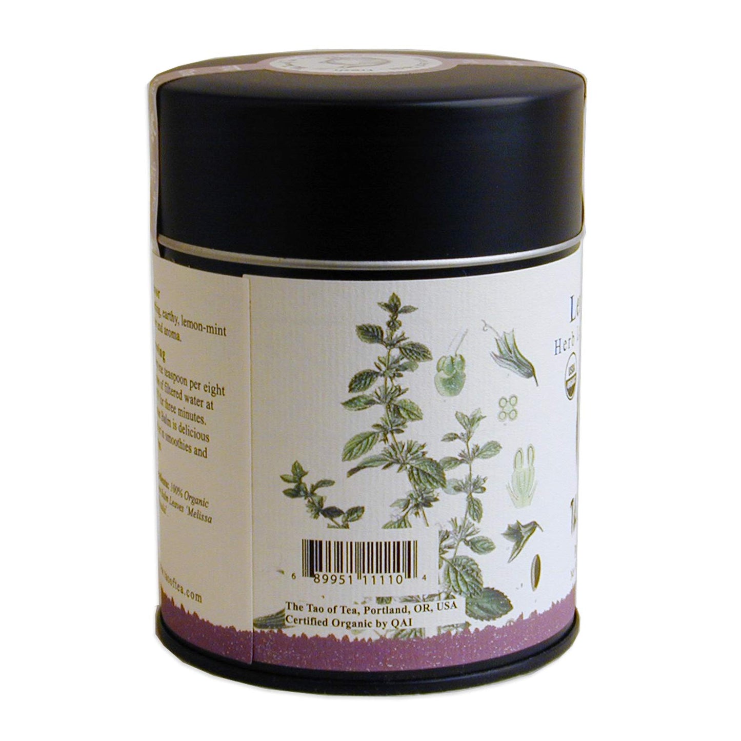 The Tao Of Tea, Lemon Balm Herbal Tea, Loose Leaf, 2.0 Ounce Tin