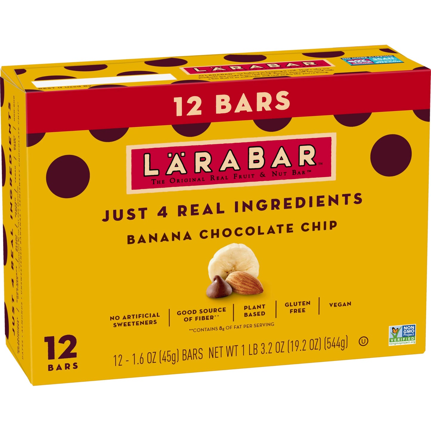 Larabar Banana Chocolate Chip  Gluten Free Vegan Fruit & Nut Bars  12 ct