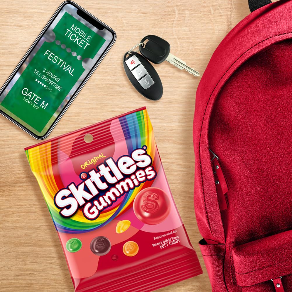 Skittles Gummies St Patricks Day Gummy Candy Bags, 12 Ct Fruity Candy, Bulk Candy