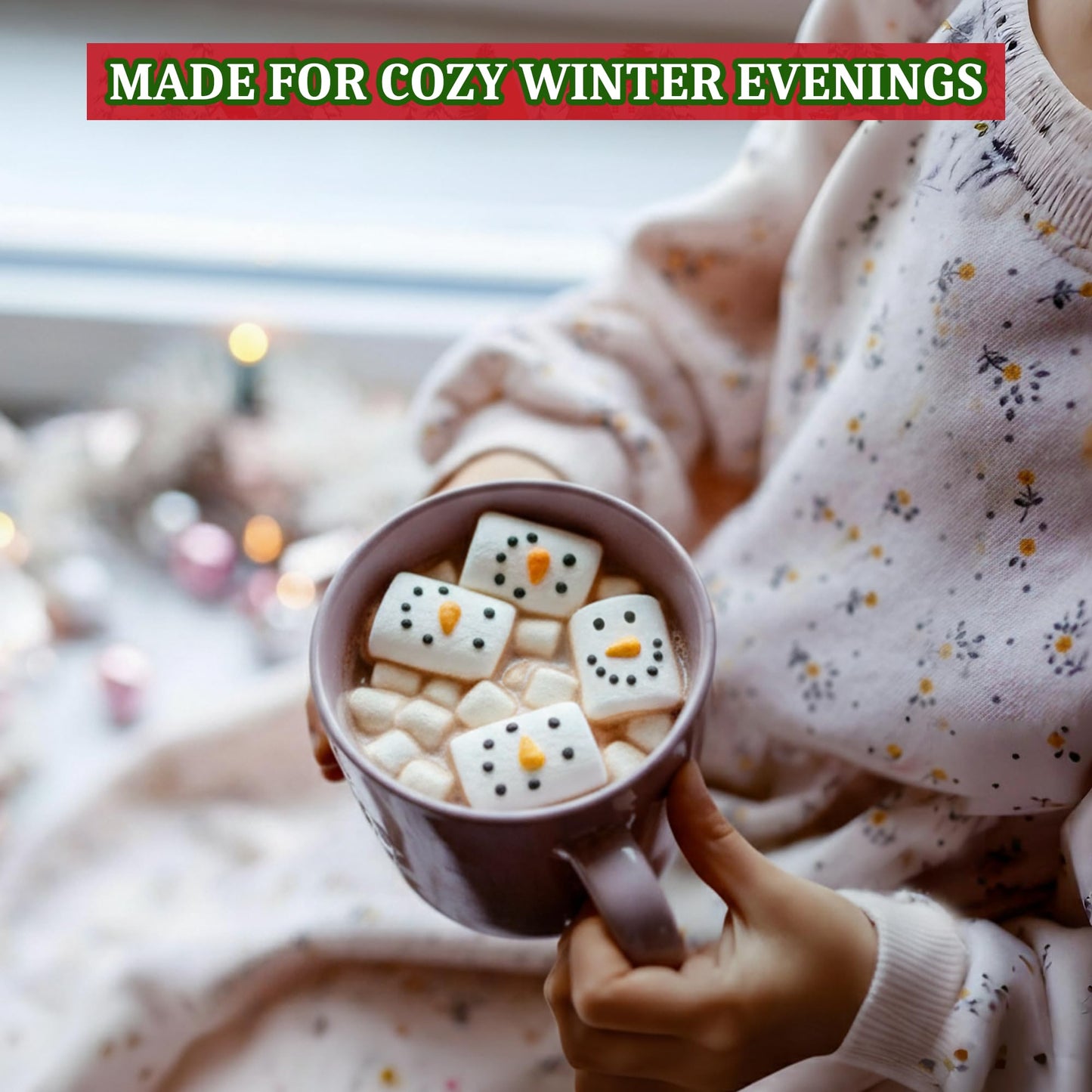 4Es Novelty 16 Pcs Snowman Marshmallow In Gift Bag Individually Wrapped - Large Christmas Marshmallows For Hot Chocolate Toppers, Snowman Marshmallow   Topping   For Hot Cocoa, 4.2Oz