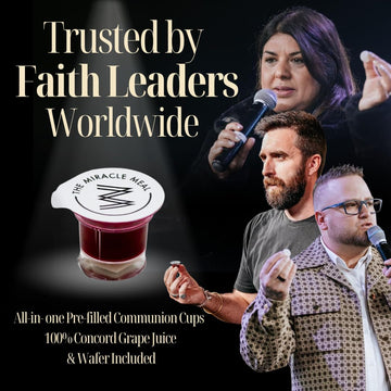 Pack It Hub The Miracle Meal Communion Plus + Cups Will Simplify Your Communion Experience: 100% Concord Grape Juice & Wafer - B