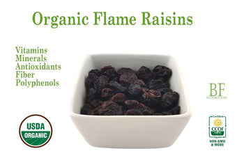 Organic Flame Raisins Seedless No Added Sugar, Non Gmo, Vegan, Pesticide Free Unsulfured Vegan Bulk Us Grown, By Baltoro Foods (1 Lb)