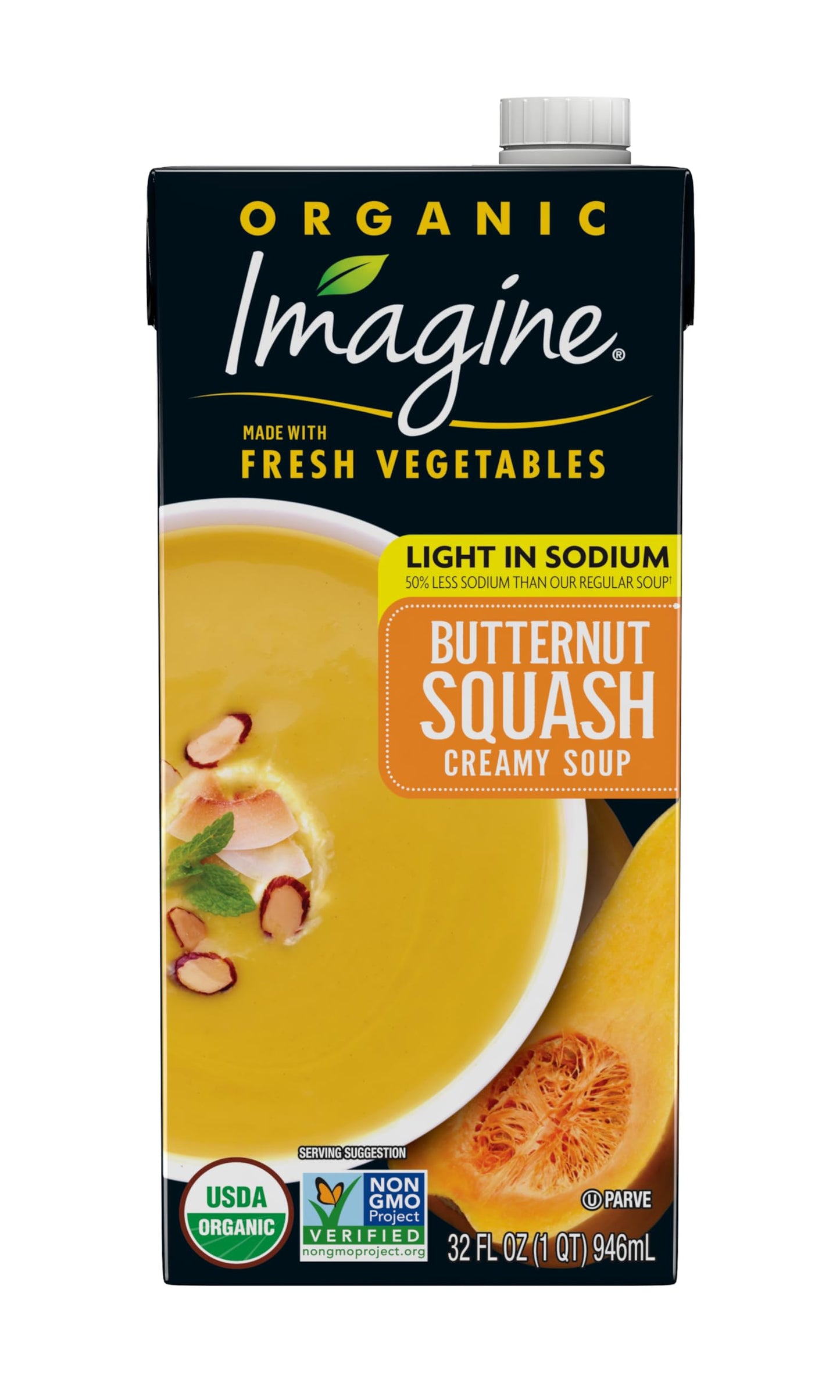 Imagine Foods - Soup Creamy Btrnt Sq Ls - Case Of 6-32 Fz