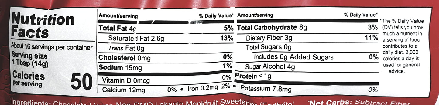 Lakanto Sugar Free Chocolate Baking Chips Sweetened With Monkfruit - Pack Of 4 Bags - 8 Oz Per Bag - 32 Oz Total - Gluten Free,
