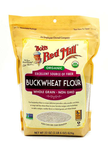 Bob's Red Mill Organic Buckwheat Flour, 22 Ounce, (Pack of 8)