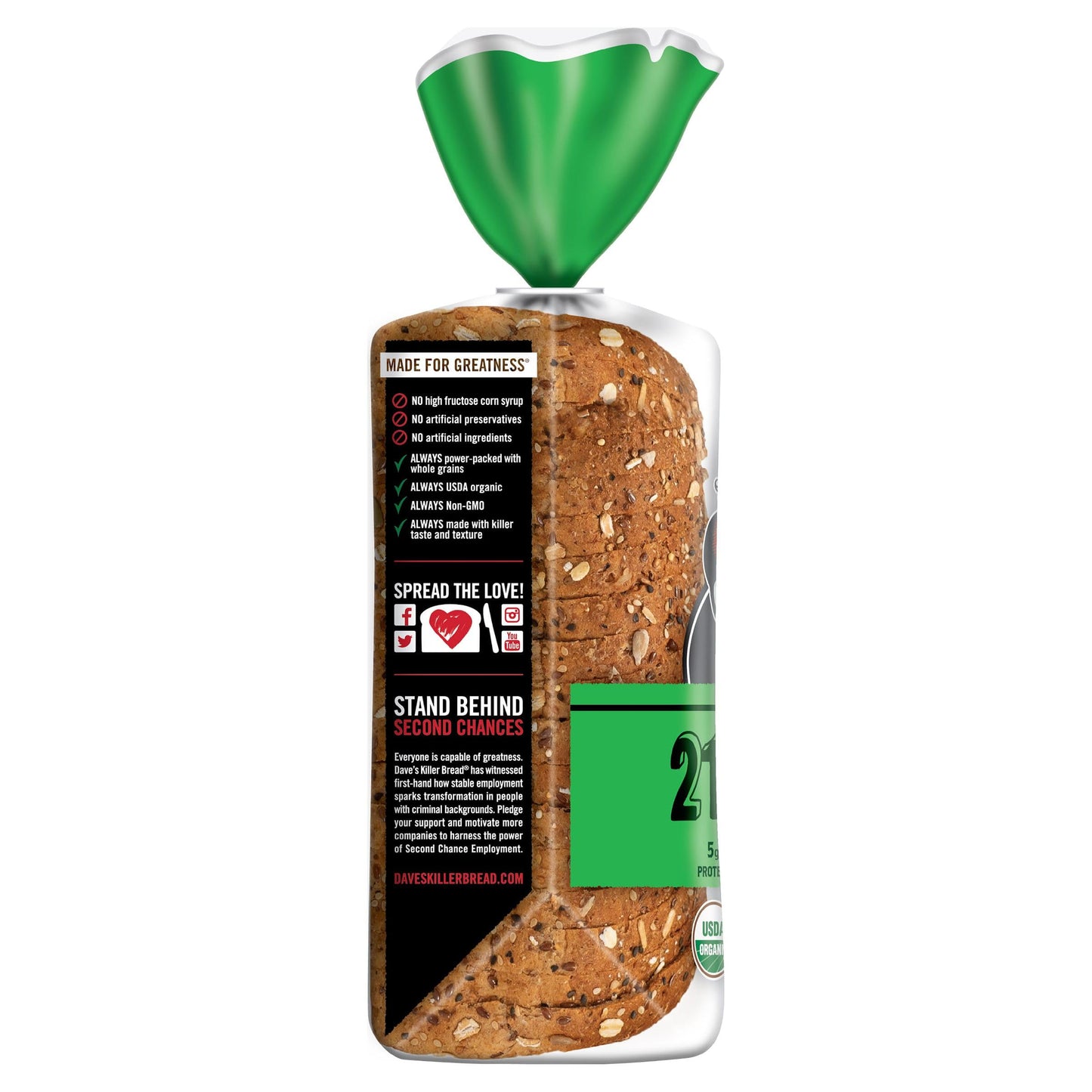 Organic Bread 21 Whole Grains & Seeds, 27 Oz. (Pack Of 2 Loaves)