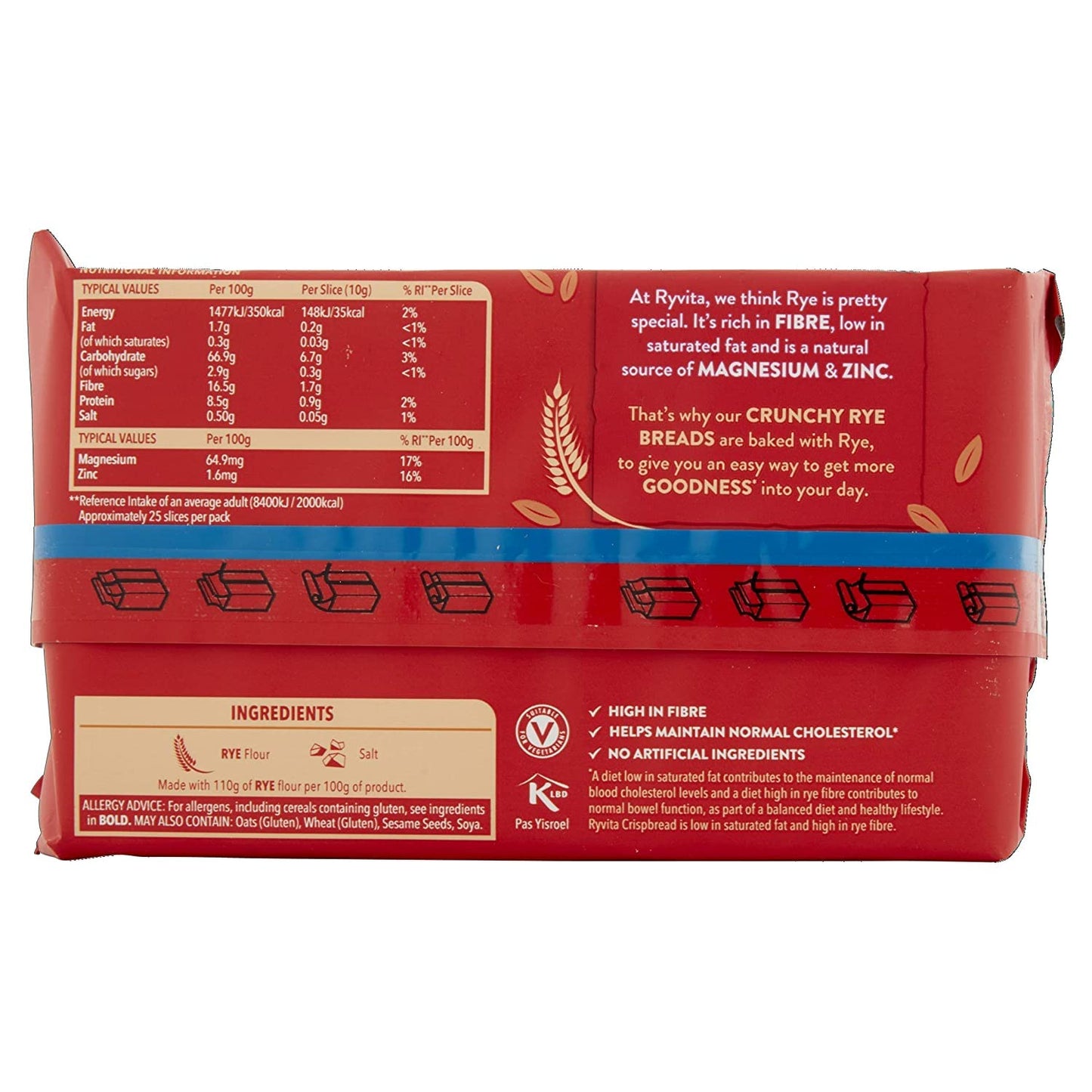 Ryvita Original Rye Crispbread, 8.8 Oz, 2 Pk