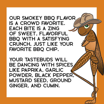Tricky Cricky Edible Cricket Snacks - BBQ Flavor, High Protein, Low Carb, 1 Oz