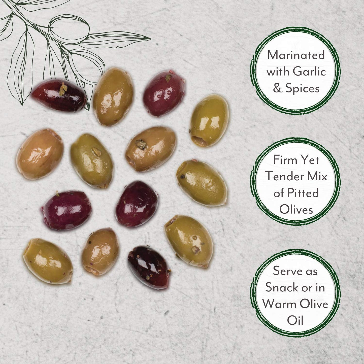 Roland Foods Pitted Greek Country Olive Mix, Specialty Imported Food, 4 Pound 6 Ounce, Pack Of 1