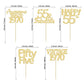 Gyufise 30Pcs Gold Glitter Vintage 1968 Cupcake Toppers Glitter 55 Fabulous Happy 55 Cheers To 55 Years Birthday Cupcake Picks 5