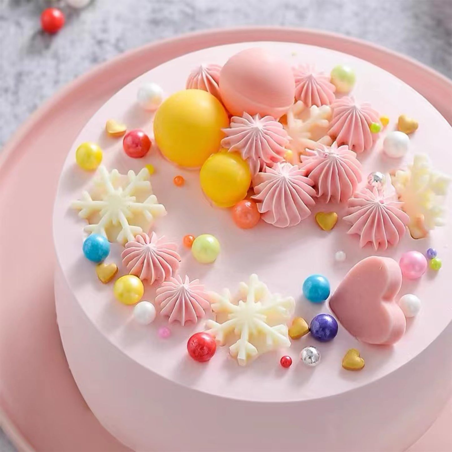 Sentovac Pearl Sprinkles For Cake Decorating 4 Colors White Gold Sliver Black Mix Fancy Sprinkles Cake Topper Cupcake Cookie Bak