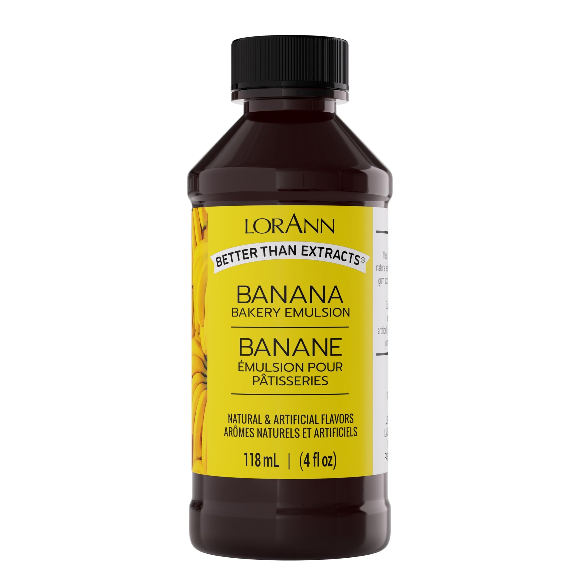 LorAnn Oils Banana Bakery Emulsion, 4 Fl Oz, Gluten-Free, Keto-Friendly, Plastic, Model 043036