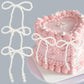 5pcs Pearl Bow Cake Toppers Cupcake Toppers Bow Decorations, Flower Wrapping Decorations Wedding Themed Party Birthday Cake Deco