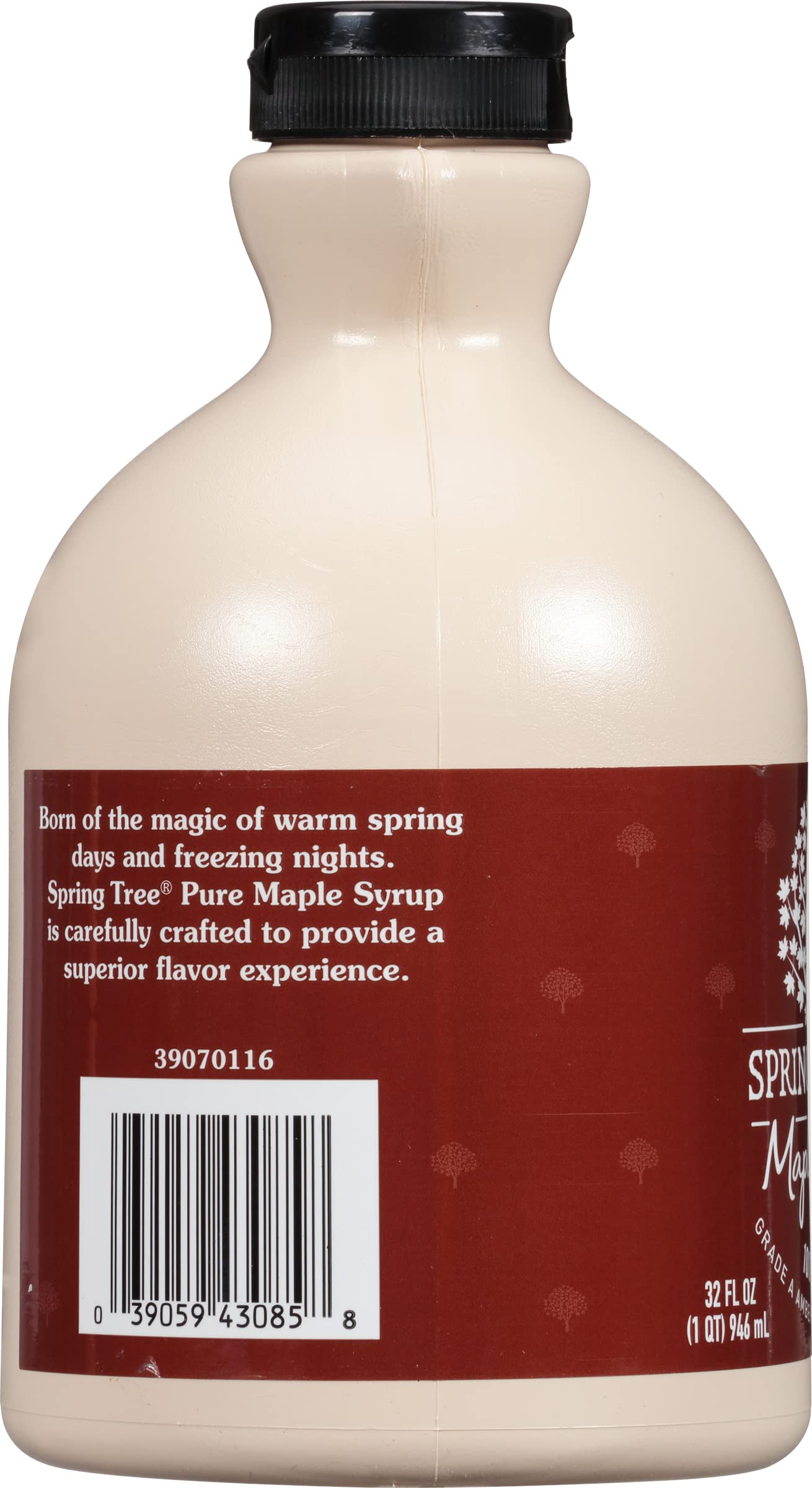 Spring Tree Pure Maple Syrup, Grade A Amber, 32 Fl Oz, 100% Natural