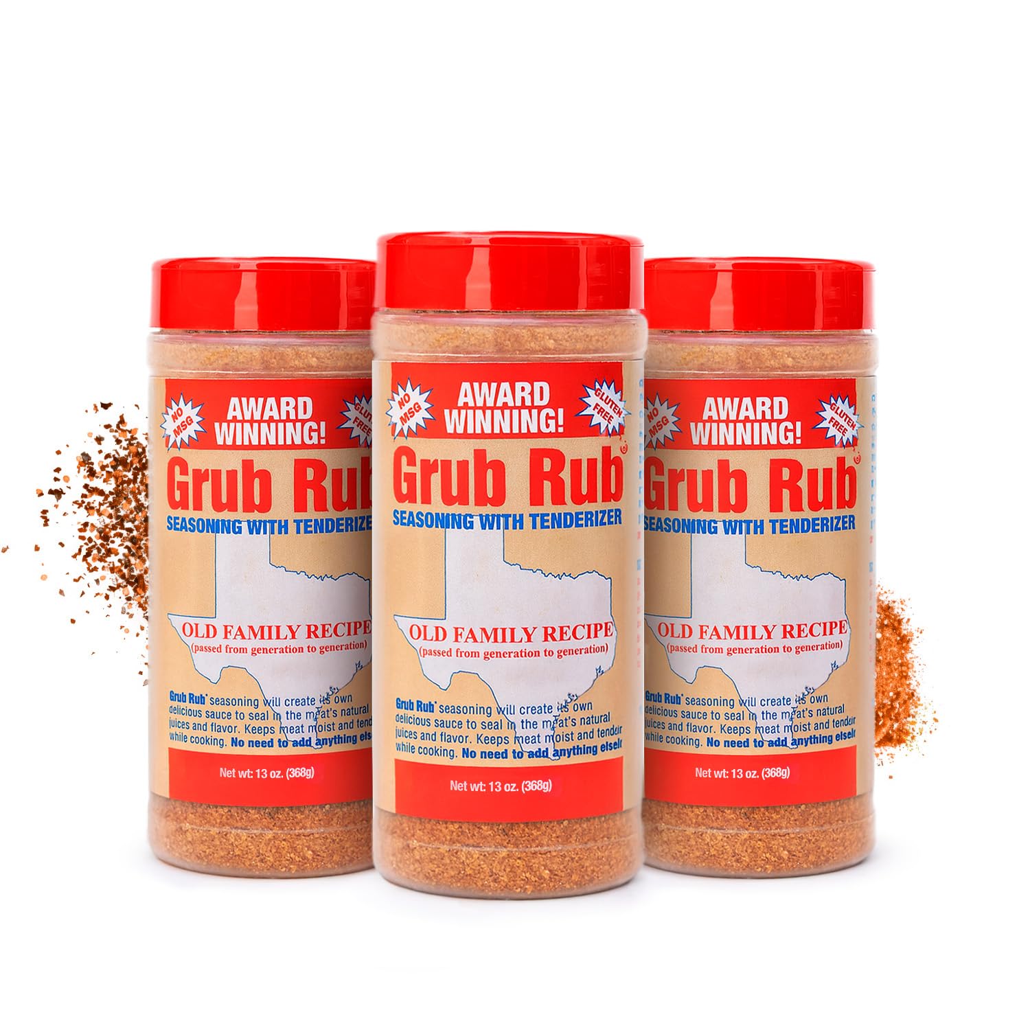 Grub Rub BBQ Blend – Award-Winning Seasoning Family Recipe For smoky aroma & Grilling Moist, Tender, Juicy Meats - Pork, Steak, Brisket, Seafood, Veggies & More