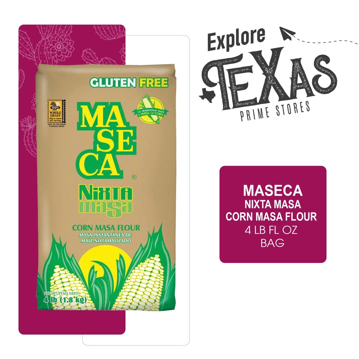 Maseca 4-Pack of Nixtamasa Instant Corn Masa Flour 4 lb Gluten Free