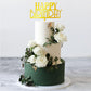 32 Pcs Gold Happy Birthday Cake Toppers Flower Acrylic Gold Birthday Cake Topper Cake Pick Decorations For Birthday Party Cake D