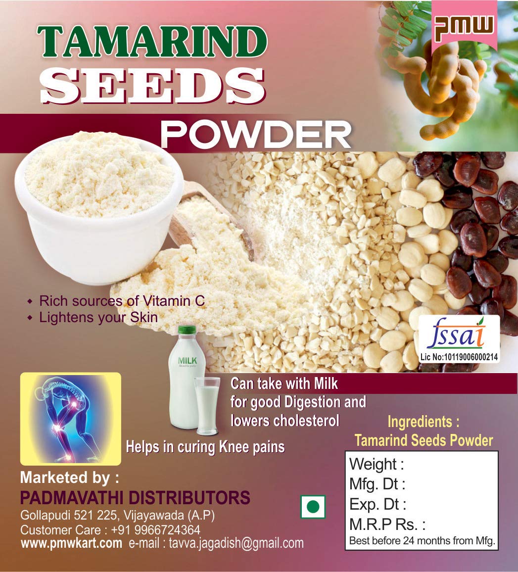 Pmw - High Standard Quality - Tamarind Seed Powder - With Out Cover - 500 Grams