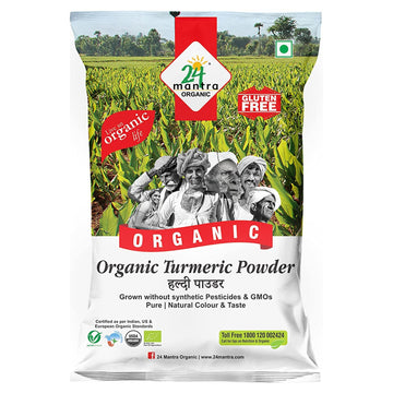 24 Mantra Organic Turmeric Powder/Haldi Powder/Pasupu Podi - 100Gms | Pack Of 1 | 100% Organic | Chemical Free & Pesticides Free