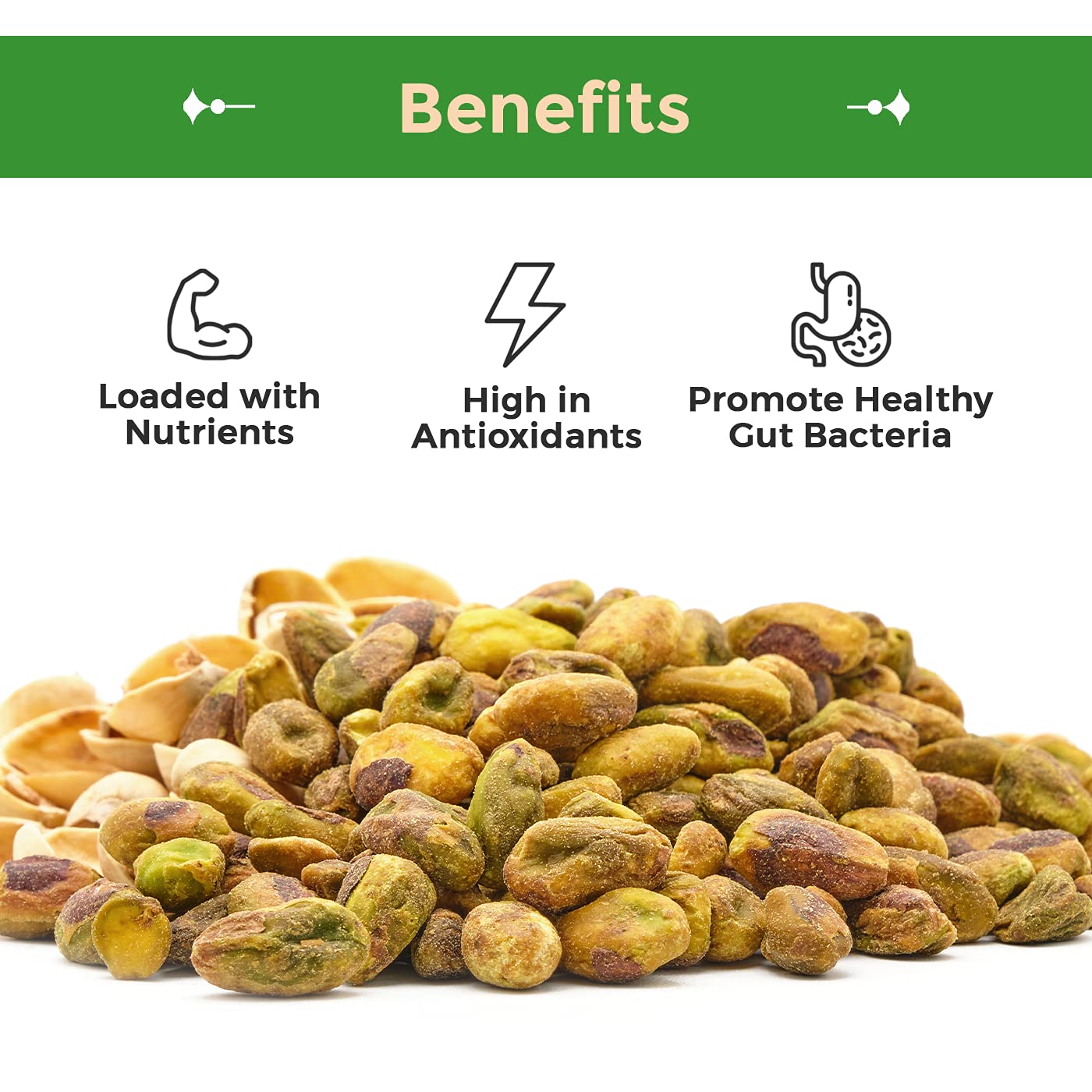 Sincerely Nuts Roasted and Salted Pistachios Shelled Healthy Snack 1 LB Bag Vegan Gluten Free