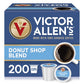 Victor Allens Coffee Donut Shop Blend, Medium Roast Single Serve Pods, 200 Count, Brown, for Keurig K-Cup Brewers