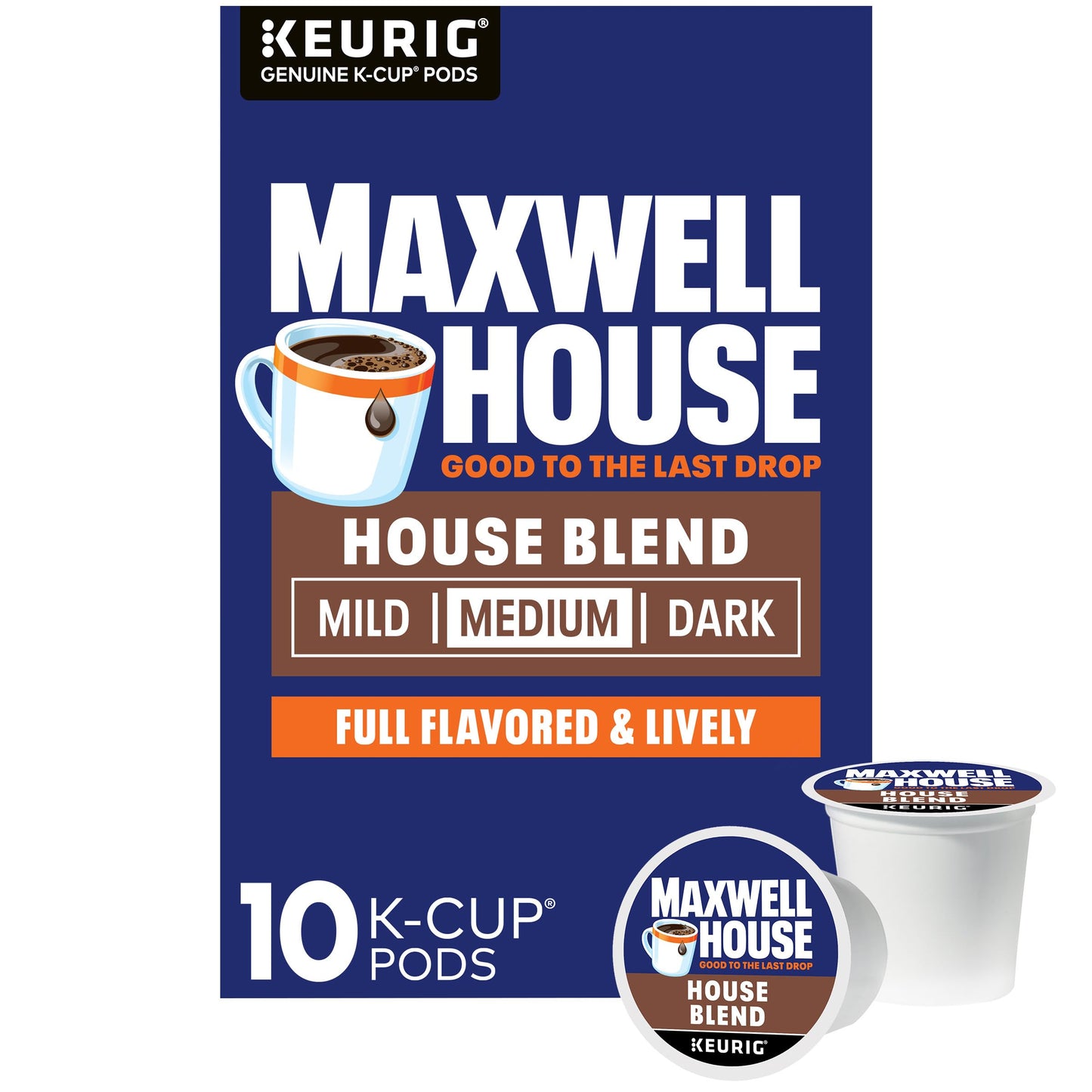 MAXWELL HOUSE K-Cup Coffee Pods, House Blend Medium Roast, 10 ct Box, 3.1 OZ