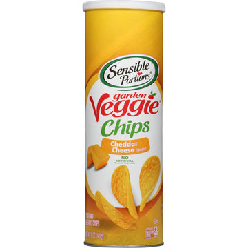 Sensible Portions Stacked Garden Veggie Chips, Cheddar, 5 Oz (Pack Of 12)