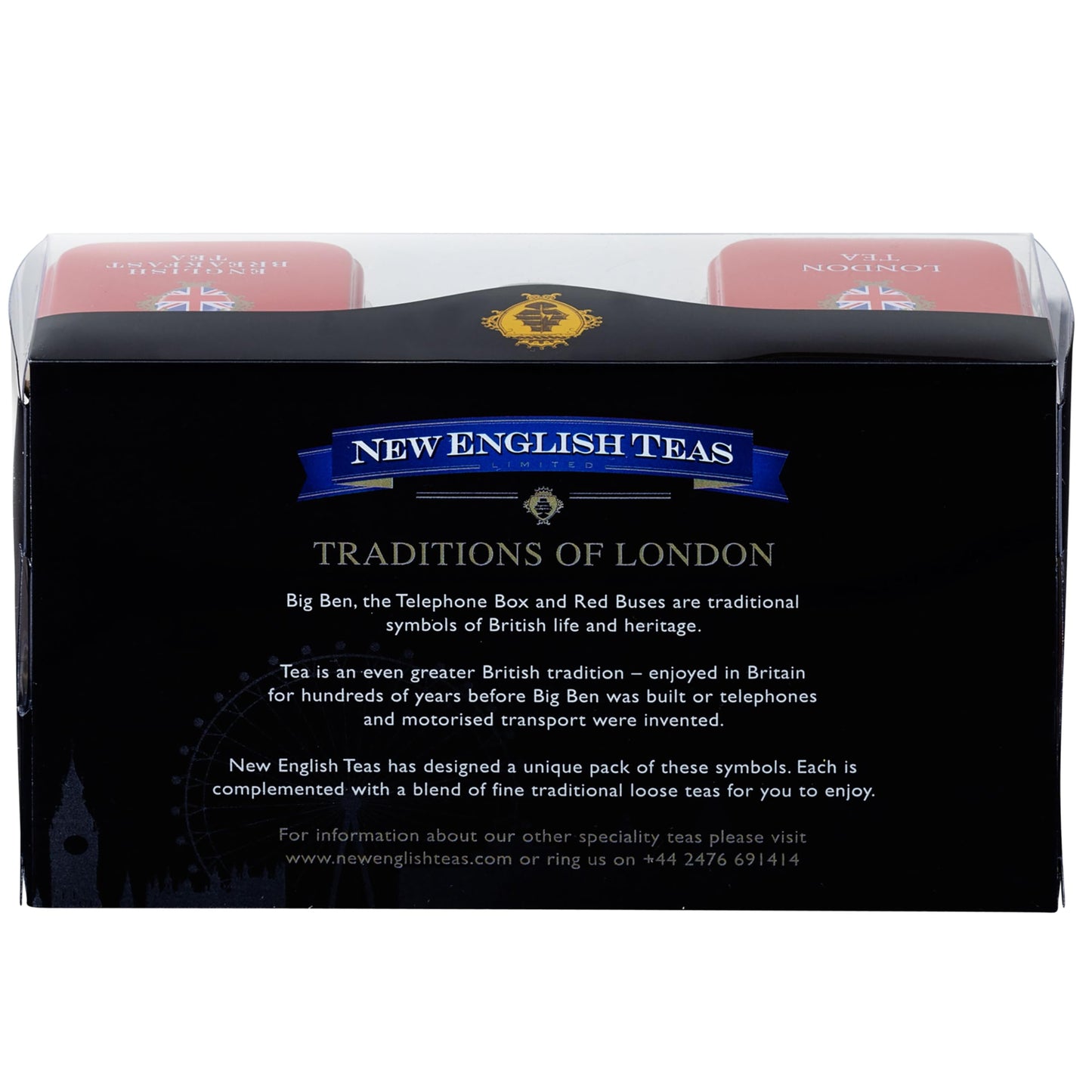 British London Sights Tea Tins With Fine English Breakfast Tea, British Souvenir, Big Ben, Uk Foods (Loose Leaves)