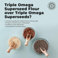Pride Of India- Triple Omega Superseed Flour 1 Lbs (454 Gm) Nutty Earthy Taste Milled In Small Batches | Chia Flax Sesame Seed Mix | Ideal For Muffins Smoothies Oatmeal Pudding | Vegan, Gluten-Free